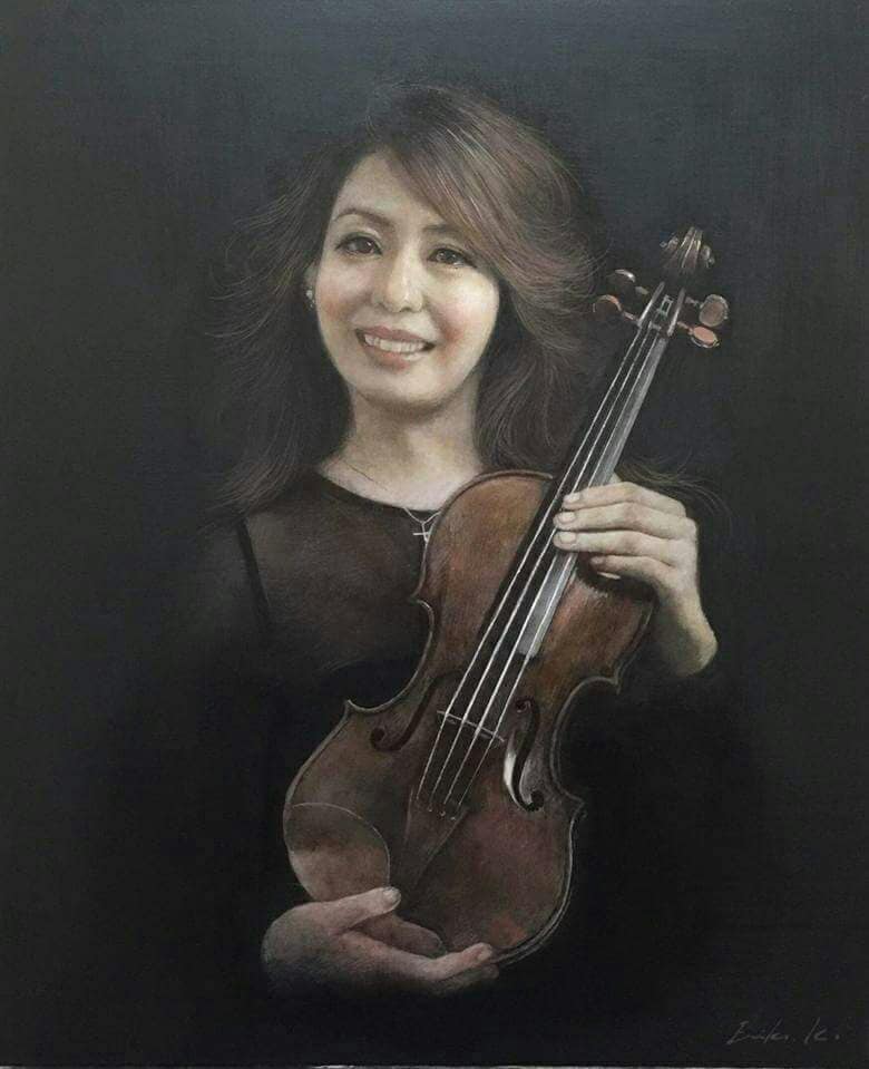 画家の粉川江里子さんが私の肖像画を描いて下さいました! | 鷲見恵理子