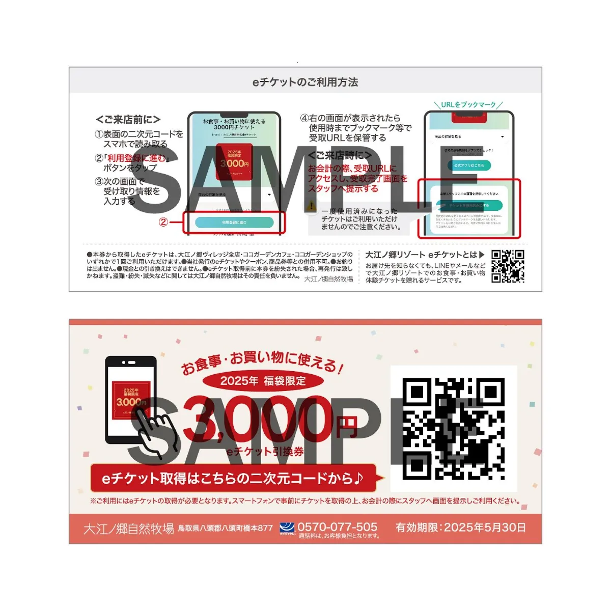 店舗型eチケットで福袋の価値を向上させ、再来店を促進。大江ノ郷自然