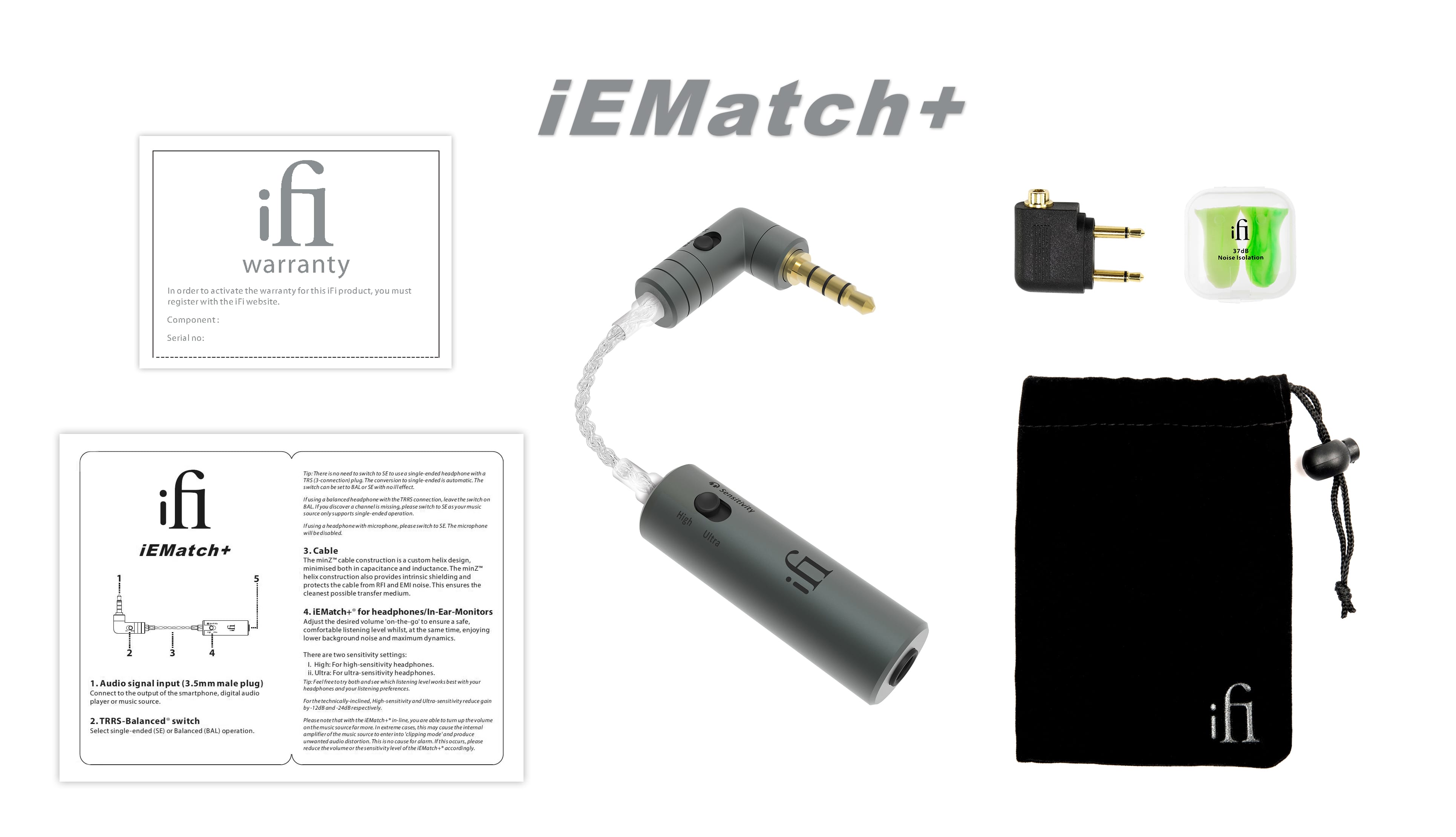 iFi-Audio アイファイオーディオ iEMatch＋ iEMatch+ | iFi audio 日本公式サイト（エミライ）