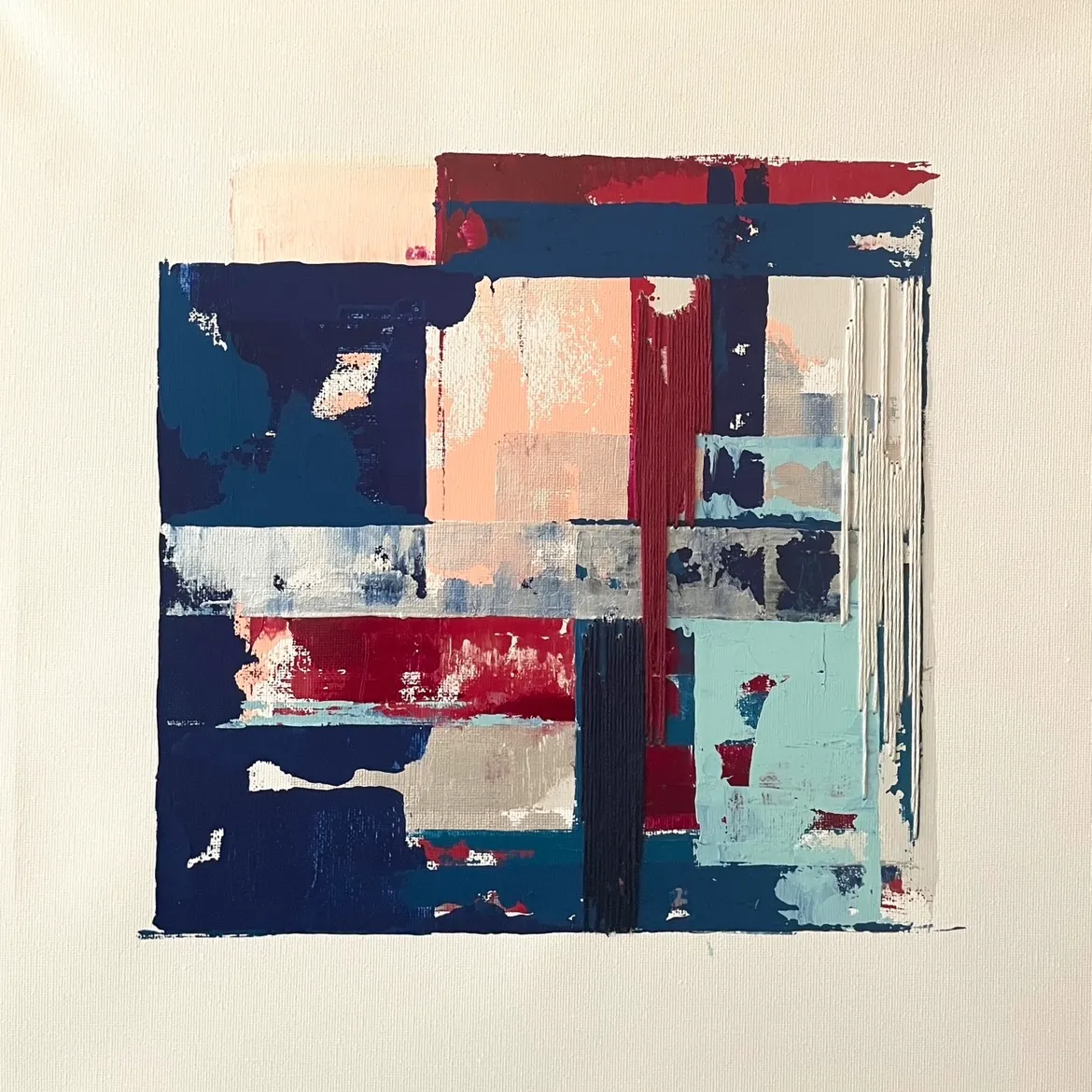 H*O様 抽象画 顔の集合 油彩画 between gallery