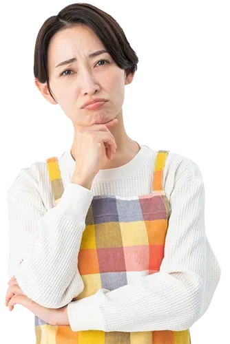 困り顔の主婦
