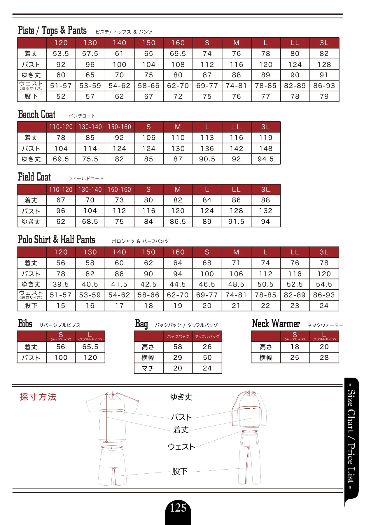 10cm サイズ表 グラブサイズ表