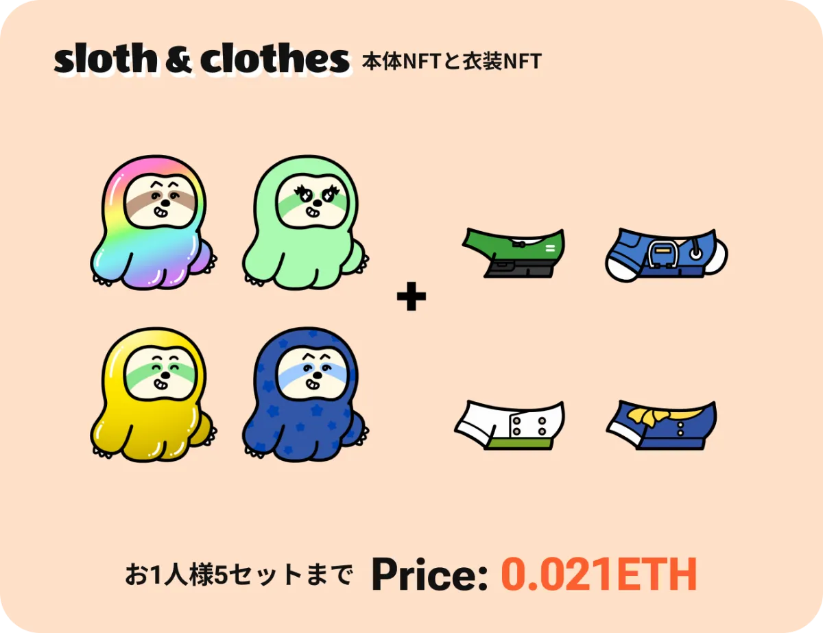 slothプロジェクト - 働き者のナマケモノのNFT