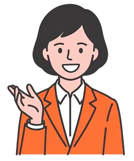 説明する女性