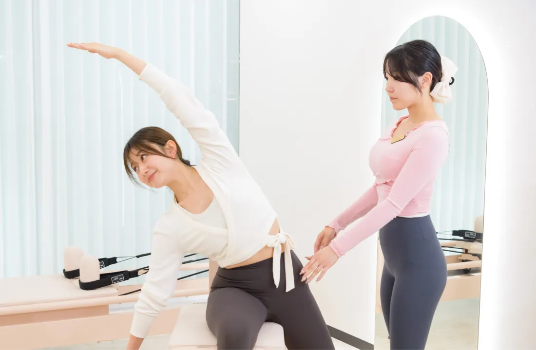 カウンセリングと姿勢評価の様子