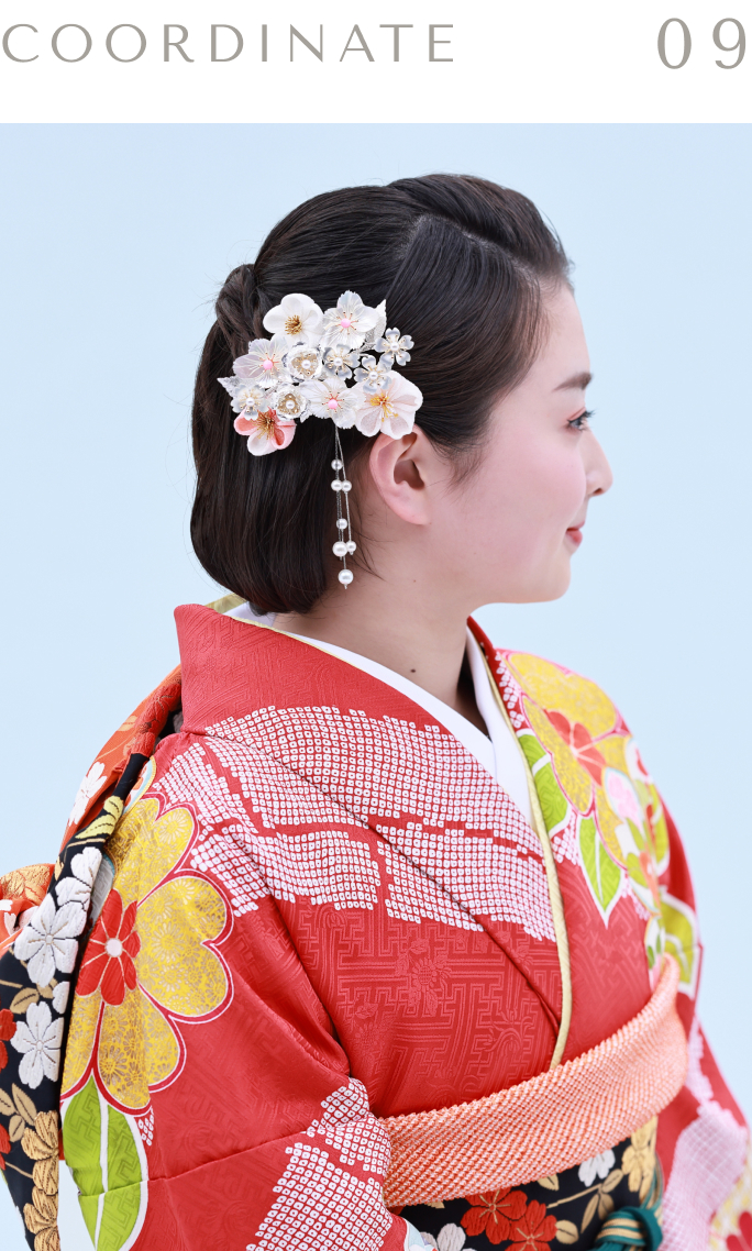 成人式の髪飾りコーディネート ｜ かづら清老舗