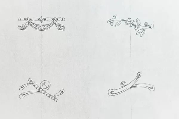 ジュエリーデザインラフ画