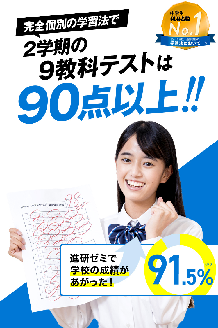 中一講座 | 進研ゼミ中学講座 |中学1年生向け通信教育