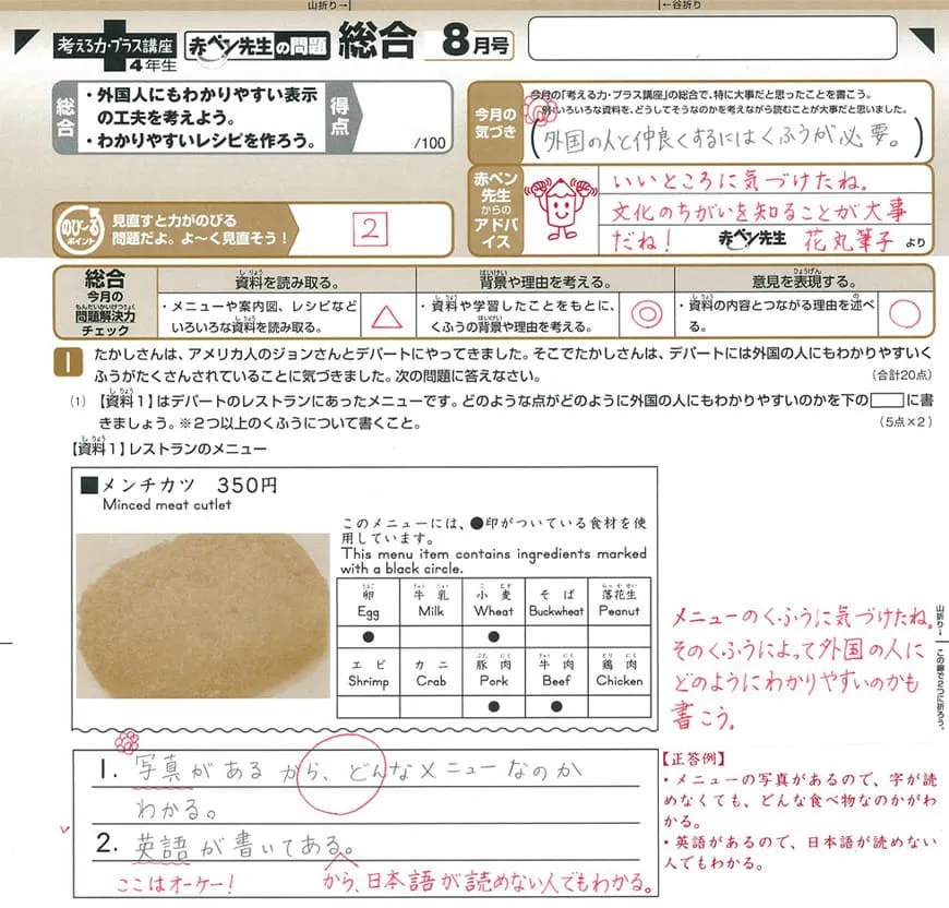 考える力・プラス 4年生 | オプション教材 | 進研ゼミ小学講座 考える力・プラス 4年生 | オプション教材 | 進研ゼミ小学講座