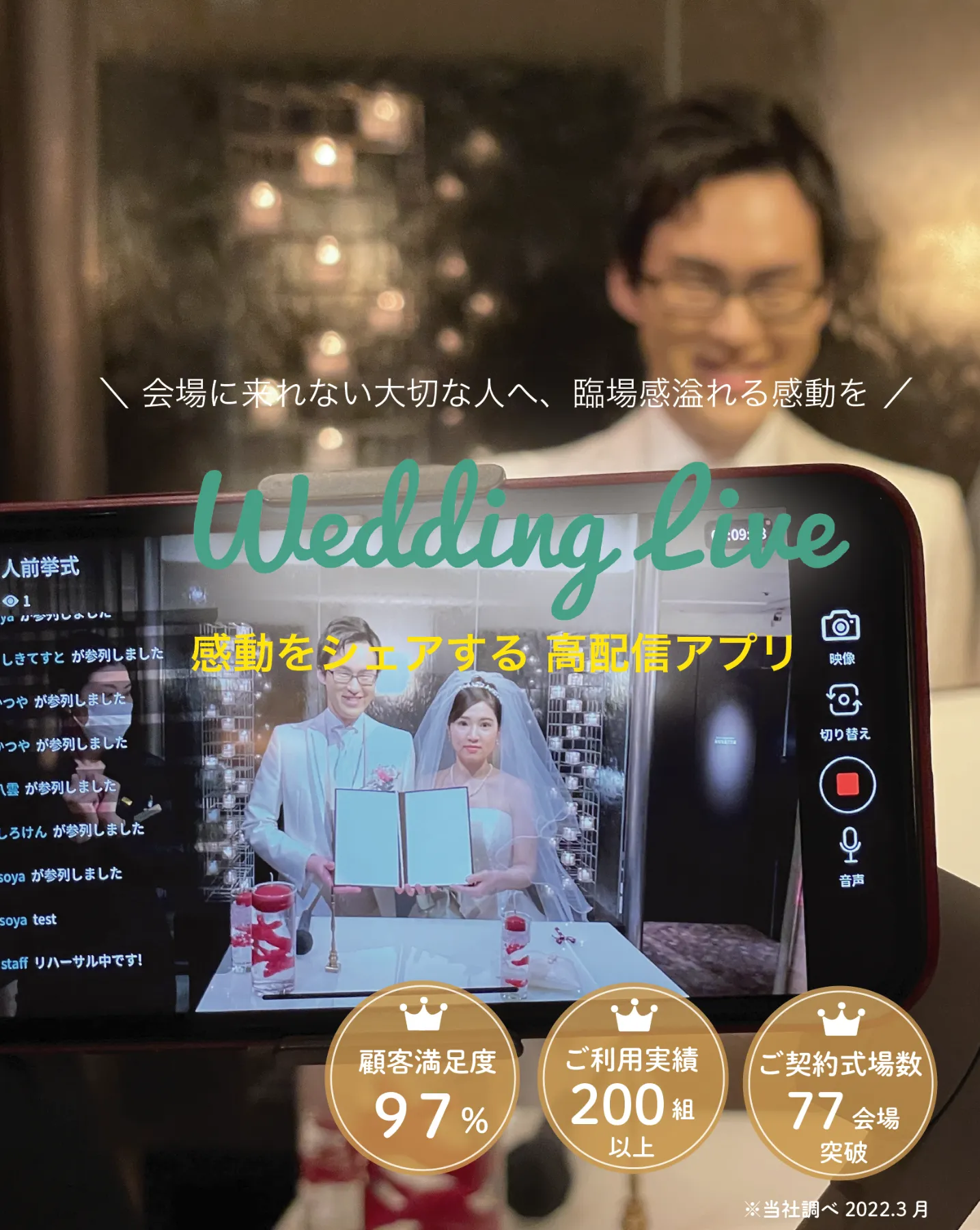 結婚式のライブ配信 オンライン結婚式ならweddinglive
