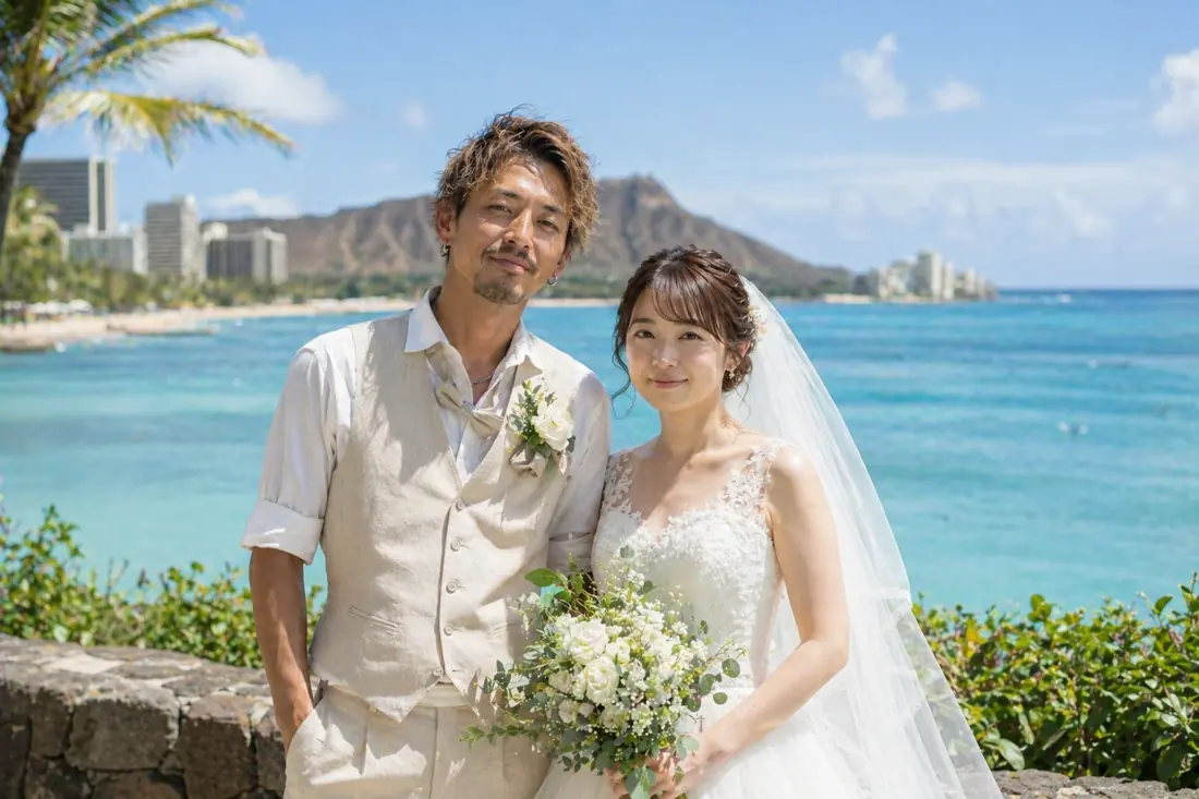 技術職男性と花嫁