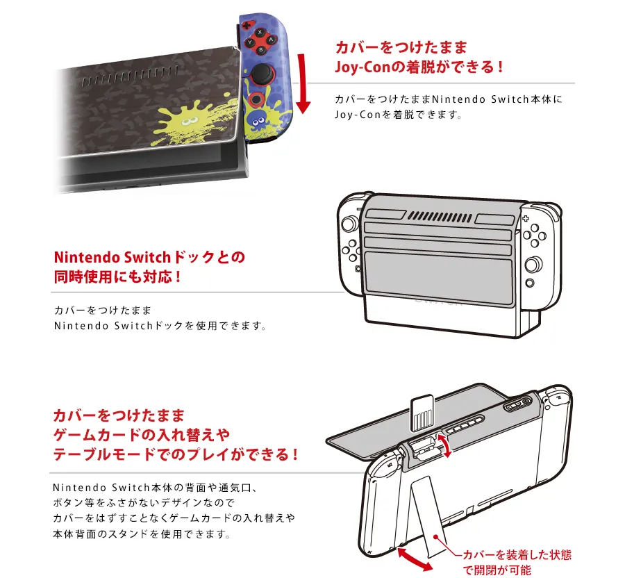 スプラトゥーン3 きせかえカバーTPUセット COLLECTION for スプラトゥーン3 きせかえカバーTPUセット COLLECTION for