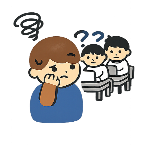 不登校で、長く勉強ができていないので復習から手伝ってほしい子どものイラスト