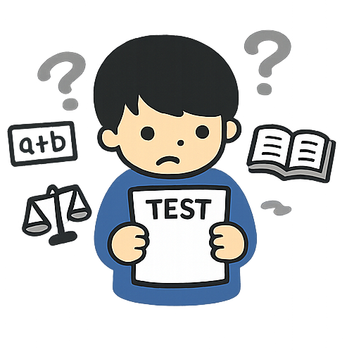 不登校で、長く勉強ができていないので復習から手伝ってほしい子どものイラスト