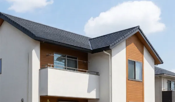 被っていた電柱・電線を除去した住宅の写真