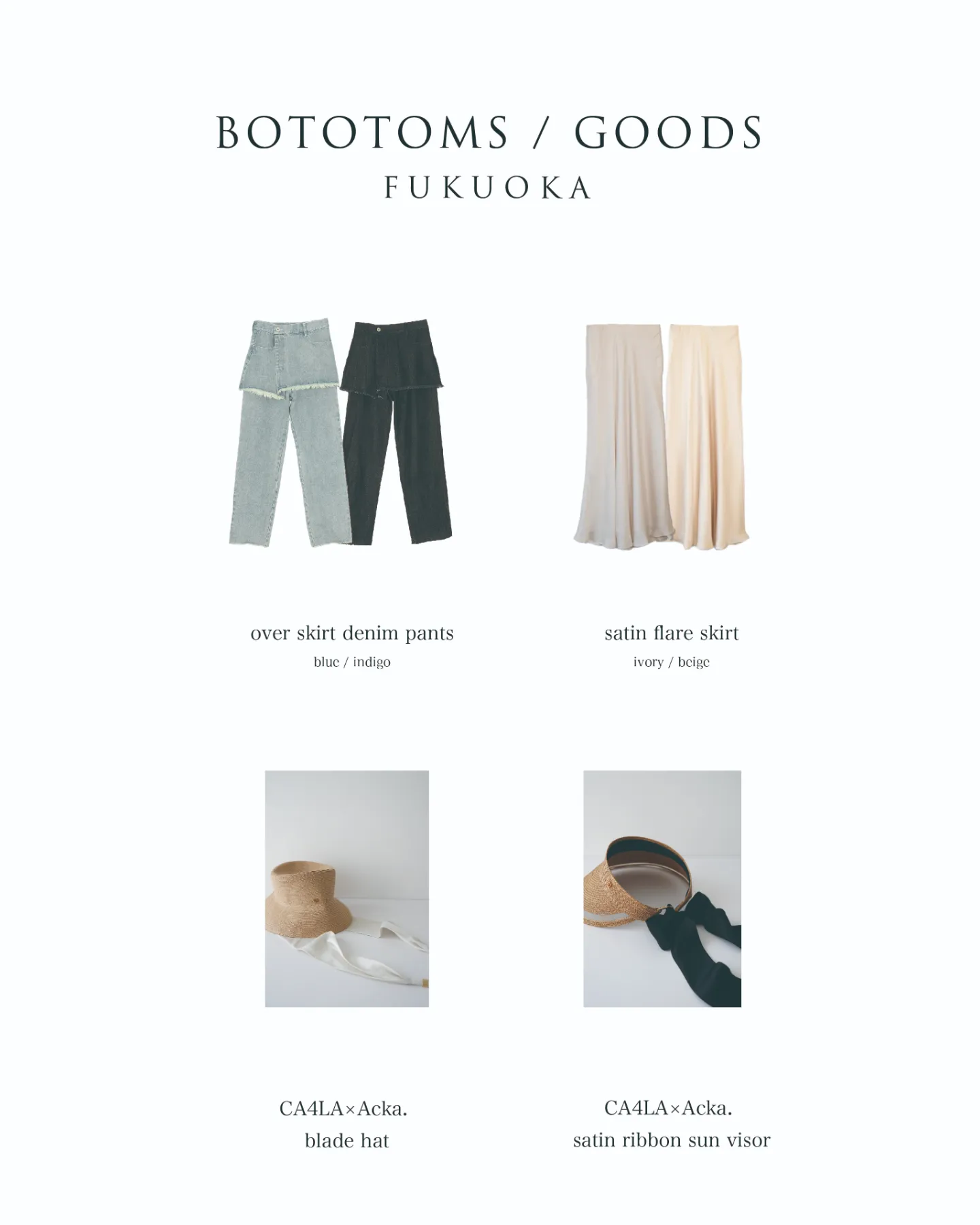 CA4LA×Acka satin ribbon sun visor 2025新品 Acka. × CA4LA