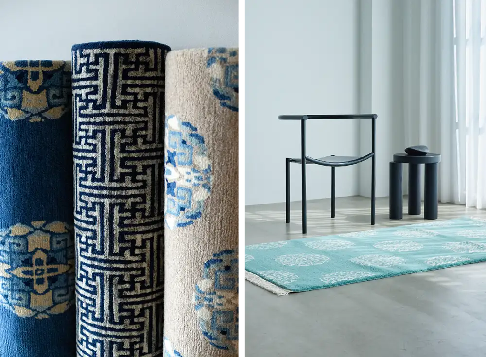 【画像追加・底値】チベタンラグ 蓮華マンダラ 長方形 画像追加・底値】チベタンラグ 蓮華マンダラ 長方形 蓮華マンダラ