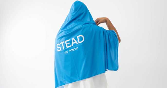 STEAD 冷感アイスポンチョ　新品未開封　スカイブルー NEWスカイブルー【送料込み】ice poncho / 冷感アイスポンチョ