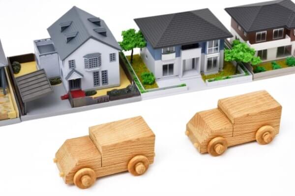 引っ越しをしている画像