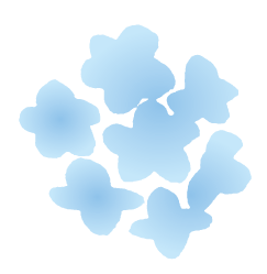 水色の花のイラスト