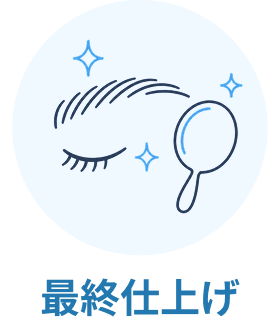 メンズ眉毛アイブロウWAX 施術の流れ 最終仕上げ