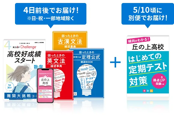 お届けする教材一覧 | 高1講座 | 進研ゼミ高校講座 | 高校1年生向け 