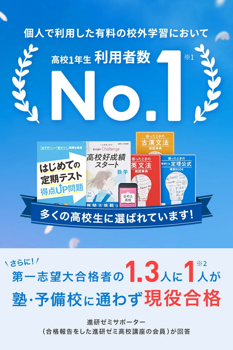 高1講座 | 進研ゼミ高校講座 | 高校1年生向け通信教育