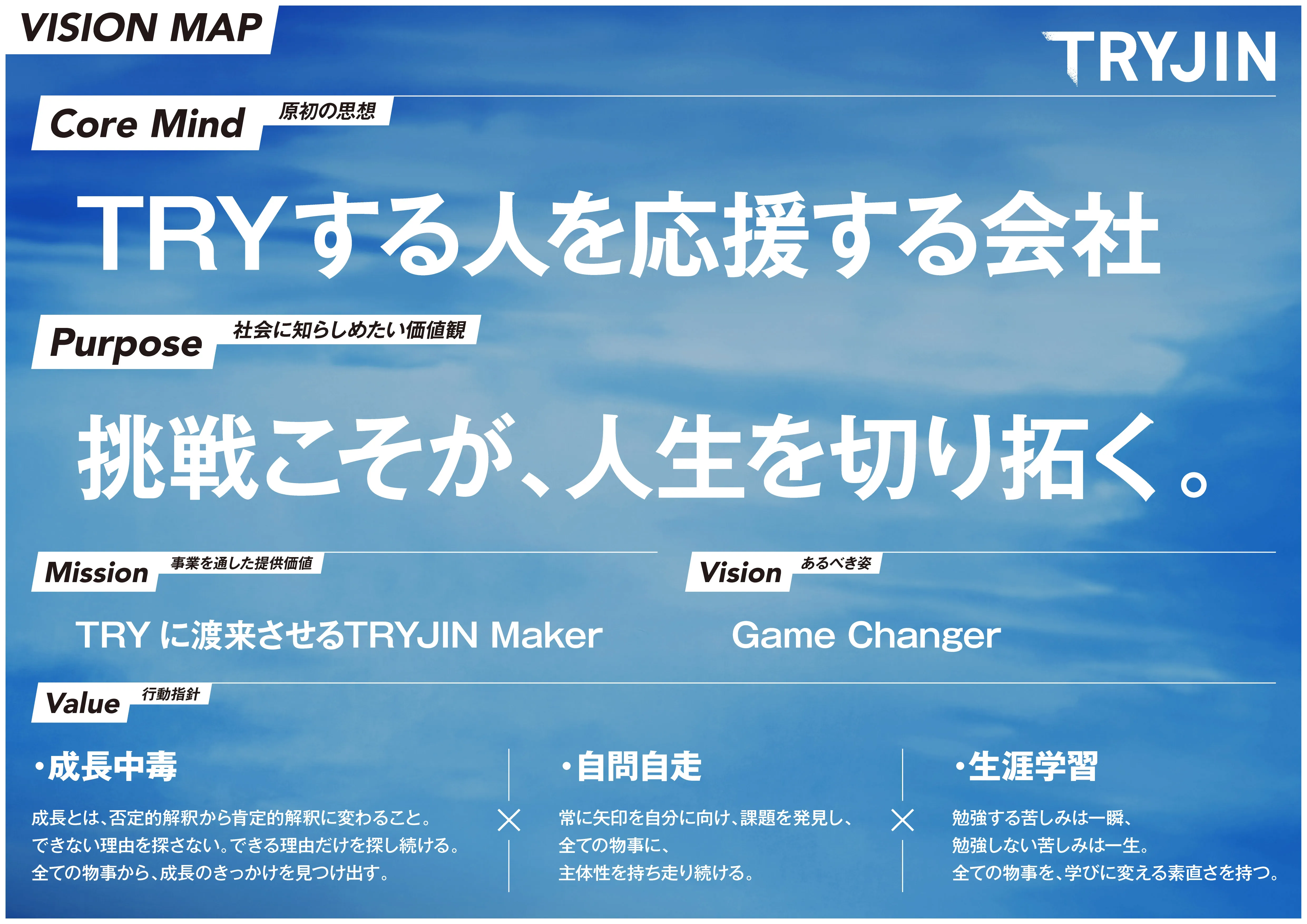 TRYJINのビジョンマップ