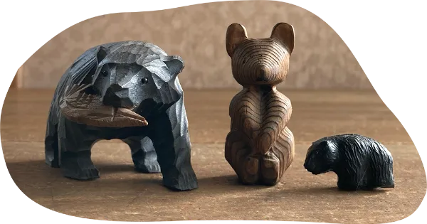 磁器動物　フィギュア　瀬戸ノベルティ　熊　グリズリー 磁器動物 フィギュア 瀬戸ノベルティ 熊 グリズリー - メルカリ