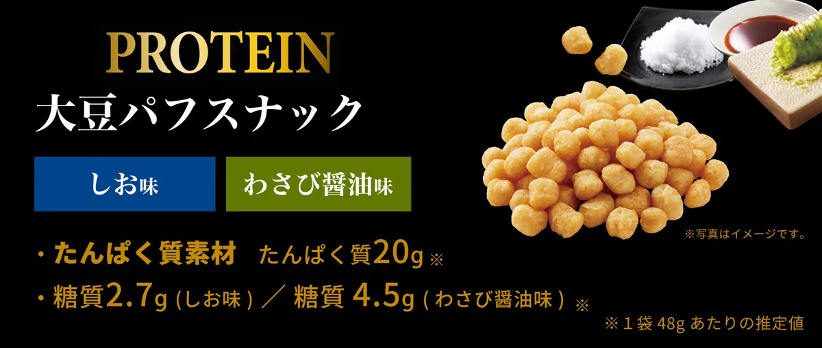 RIZAP PROTEIN 大豆パフスナック わさび醤油味×24 しお味×24 - その他