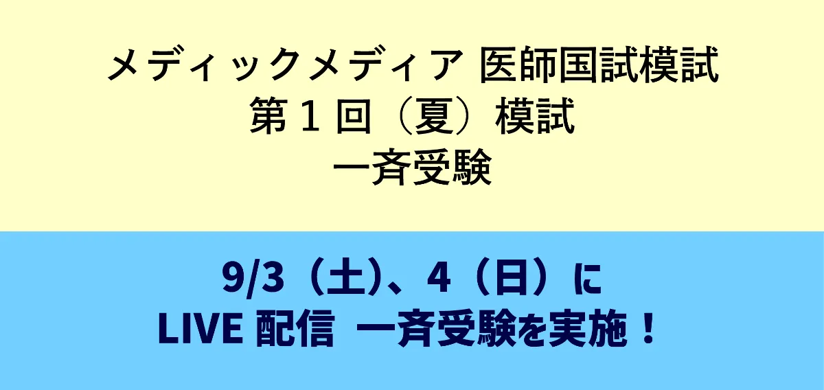 メディックメディア模試 第1.2.3回