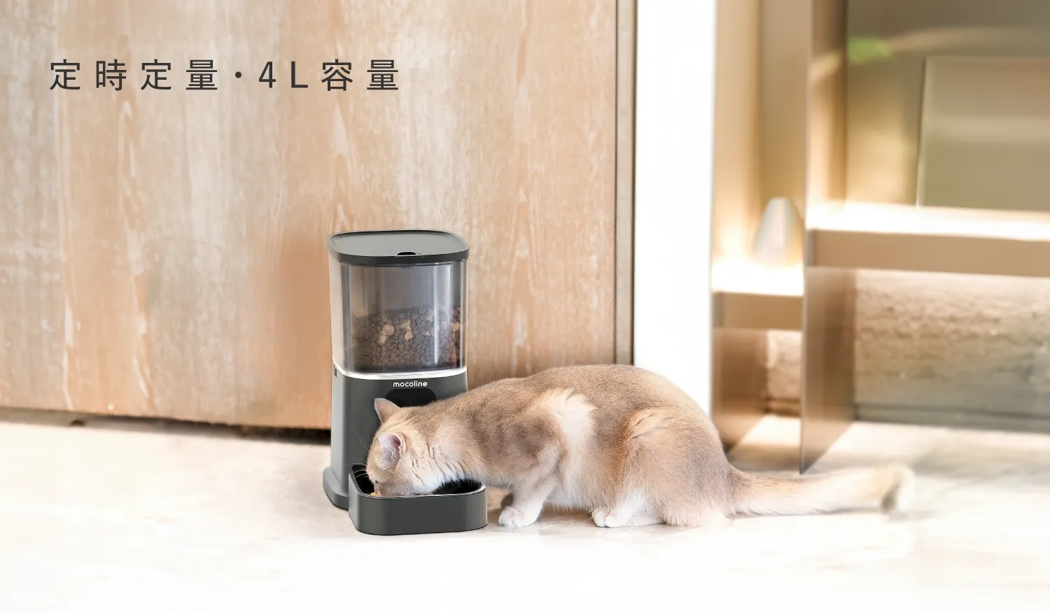 mocoline | MCFD-02BW スマートフィーダー 自動給餌器 mocoline | MCFD-02BW スマートフィーダー 自動給餌器