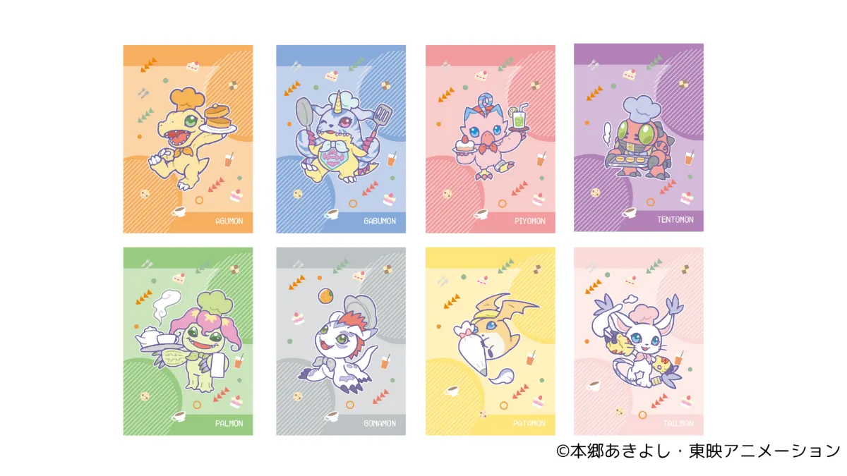デジモン　カフェ　and GALLERY クリアカード　コンプリートセット デジモンアドベンチャー」25周年記念カフェ ぼくらのメモリーズ