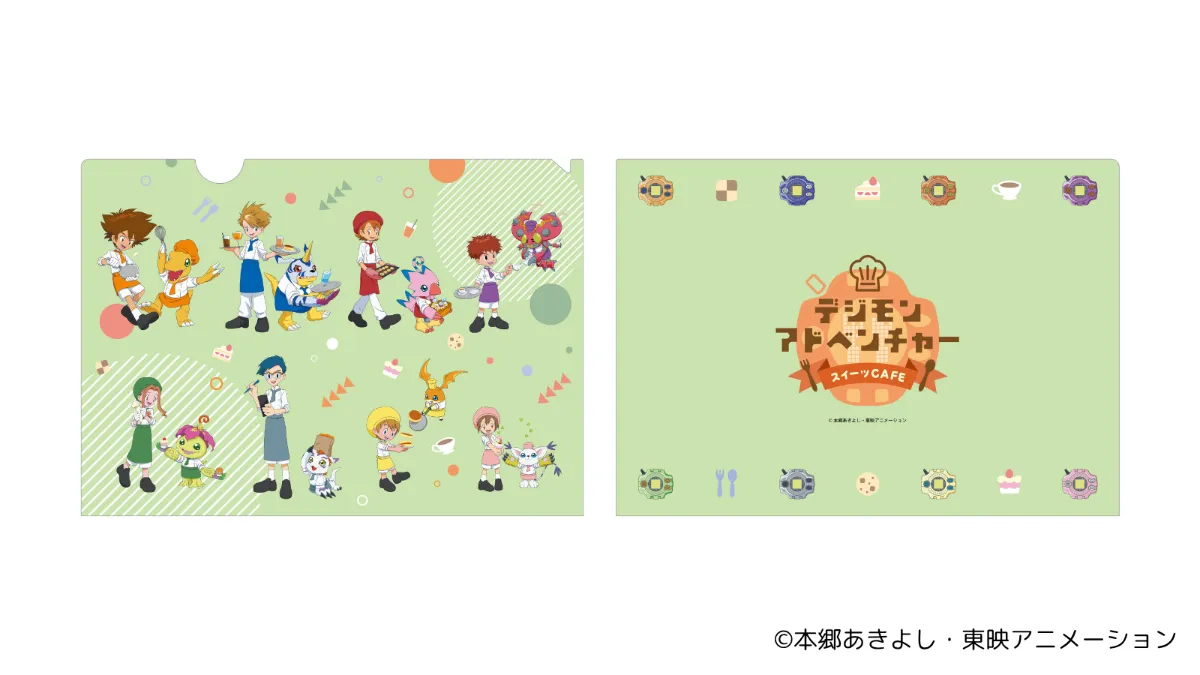 未使用　デジモン　ステッカー　コラボカフェ　ノベルティ　コンプセット デジモンアドベンチャー × and GALLERY Collaboration Cafe 特設