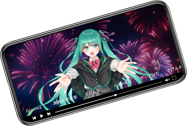 初音ミク 缶バッジ　Music＆Fireworks　メインビジュアル ミク花火 初音ミク】「“初⾳ミク Happy 16th Birthday” 『Music & Fire