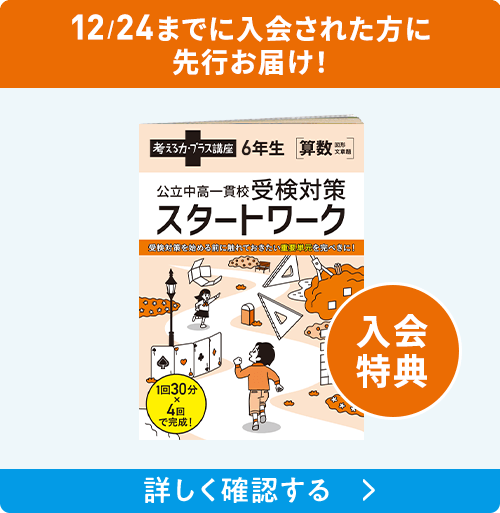 考える力・プラス 6年生 | オプション教材 | 進研ゼミ小学講座