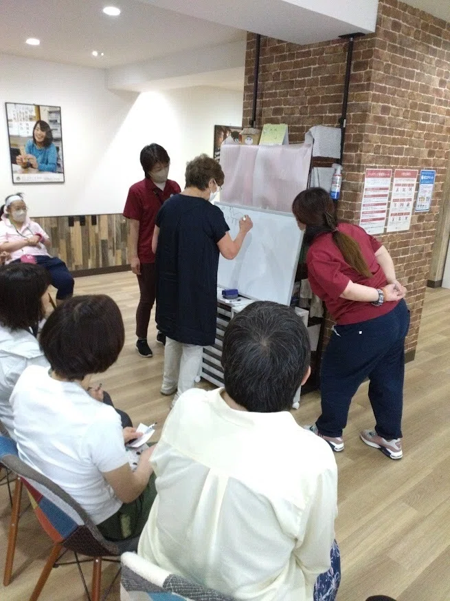 ご利用者様が絵しりとりをしている写真