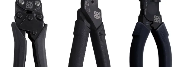 グリップ形状変更後の画像（左から圧着工具・パワーニッパー(薄刃)・パワーペンチ）