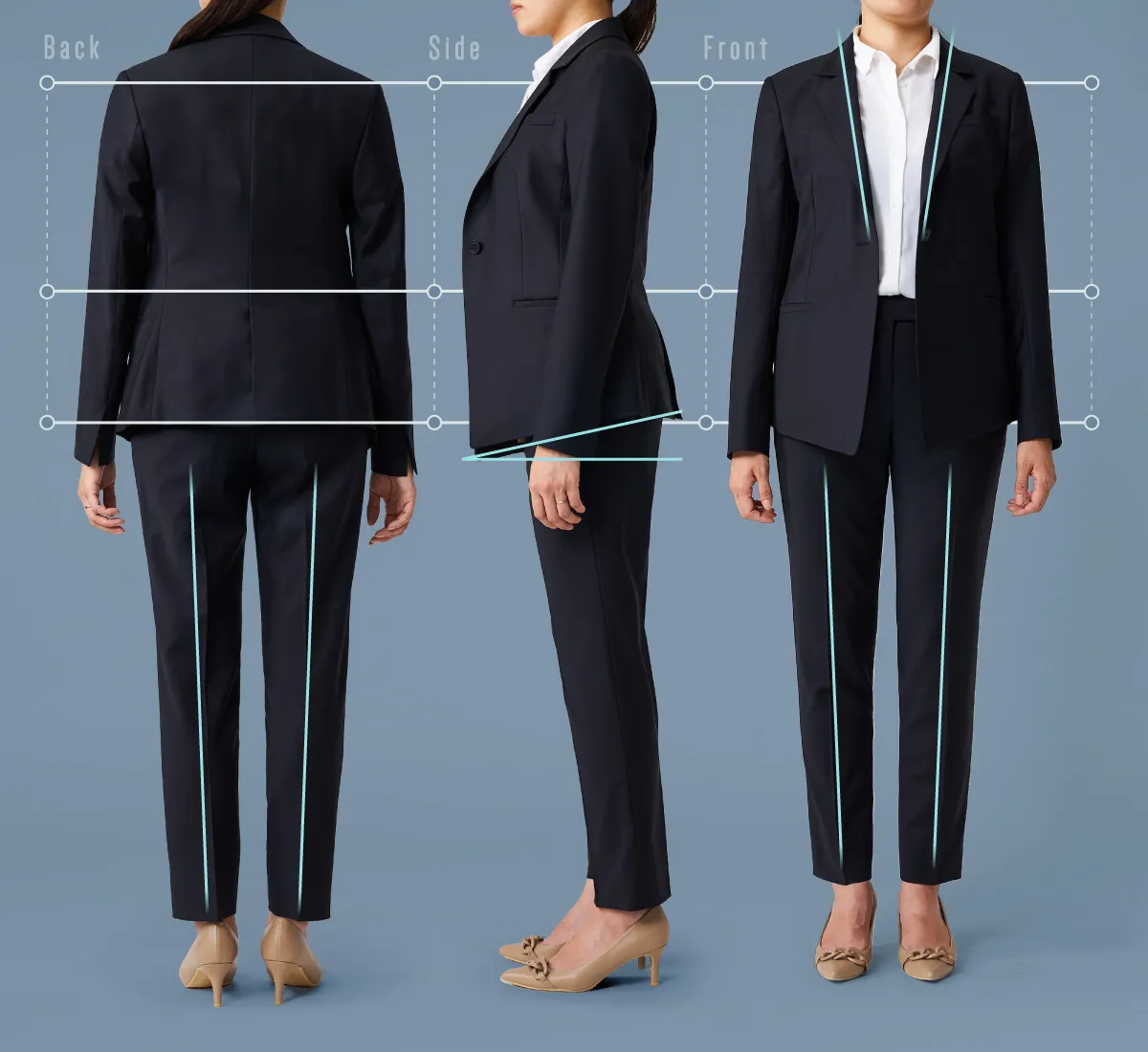 NEW限定品】 セミオーダーのスーツ身長160cm以上の方 