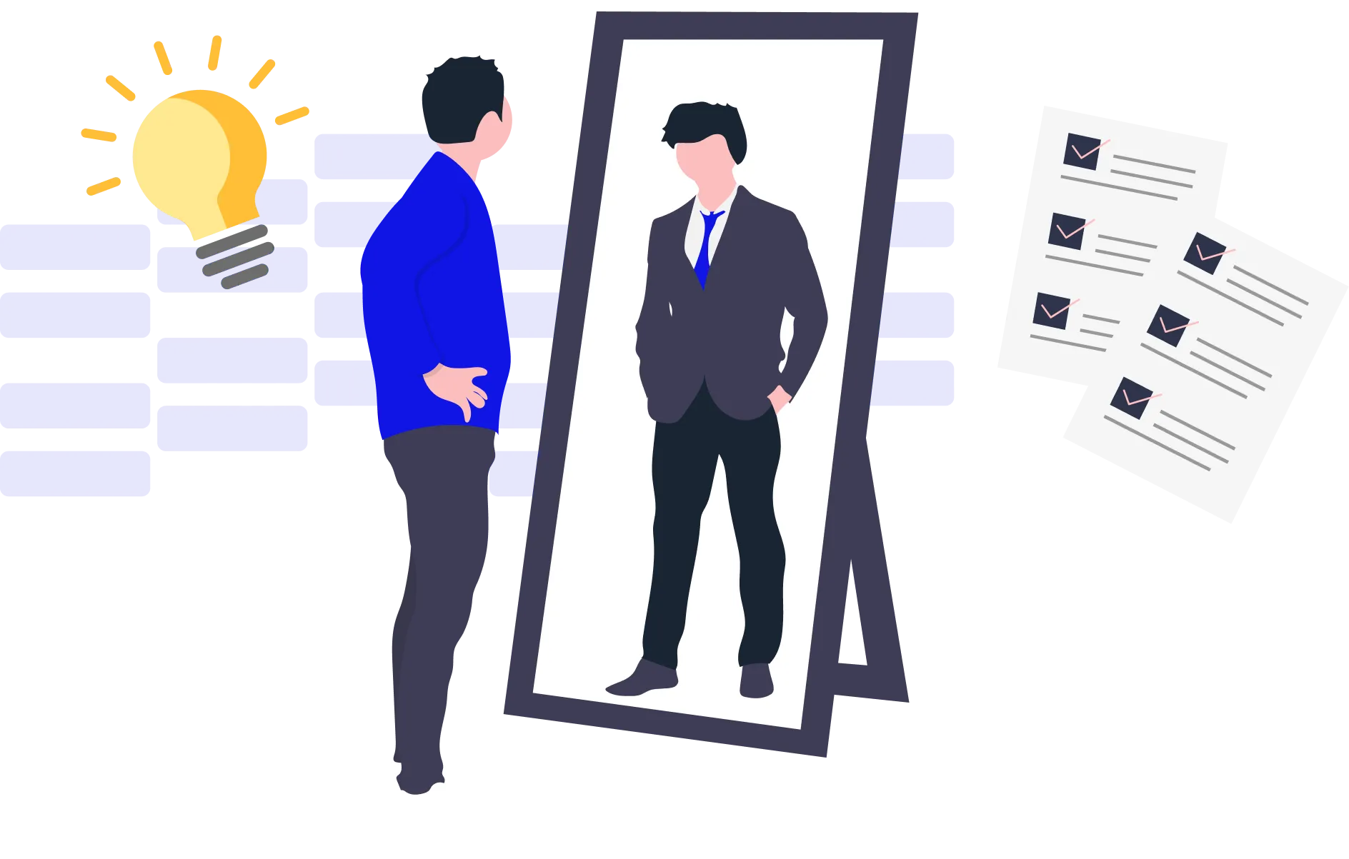 自分らしいキャリアを描く男性