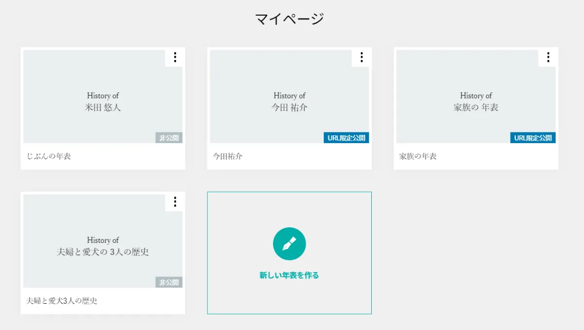 Ihistory アイヒストリー 人生の年表作成サービス