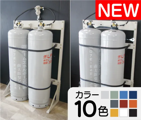 LPガス容器収納庫   ホクエイ ボンベック 家庭用タイプ  壁取付仕様   H20-S型   （20キロ容器1本用） - 4