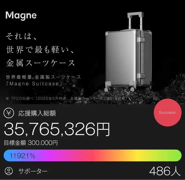 Magne | 世界最軽量 金属スーツケース