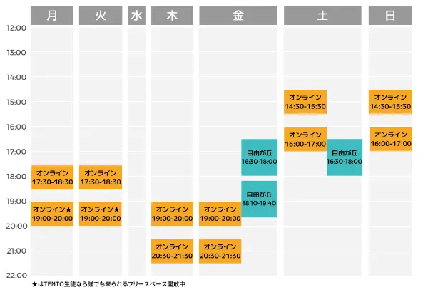 TENTO時間割