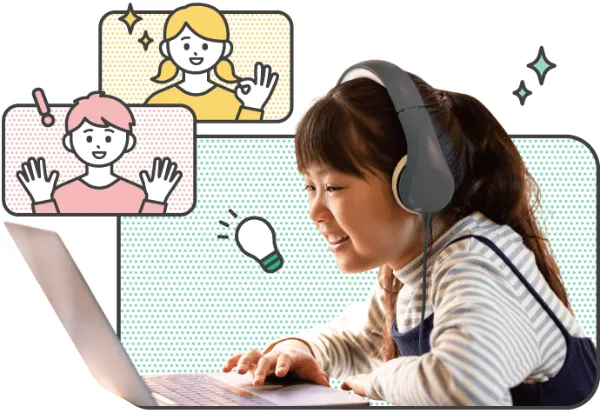 女の子がTENTOのオンライン授業を受けている様子