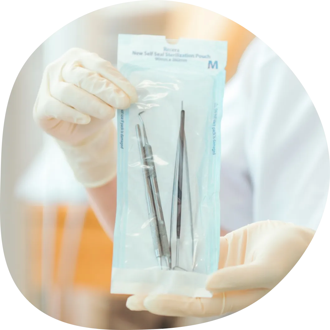 感染予防対策の様子