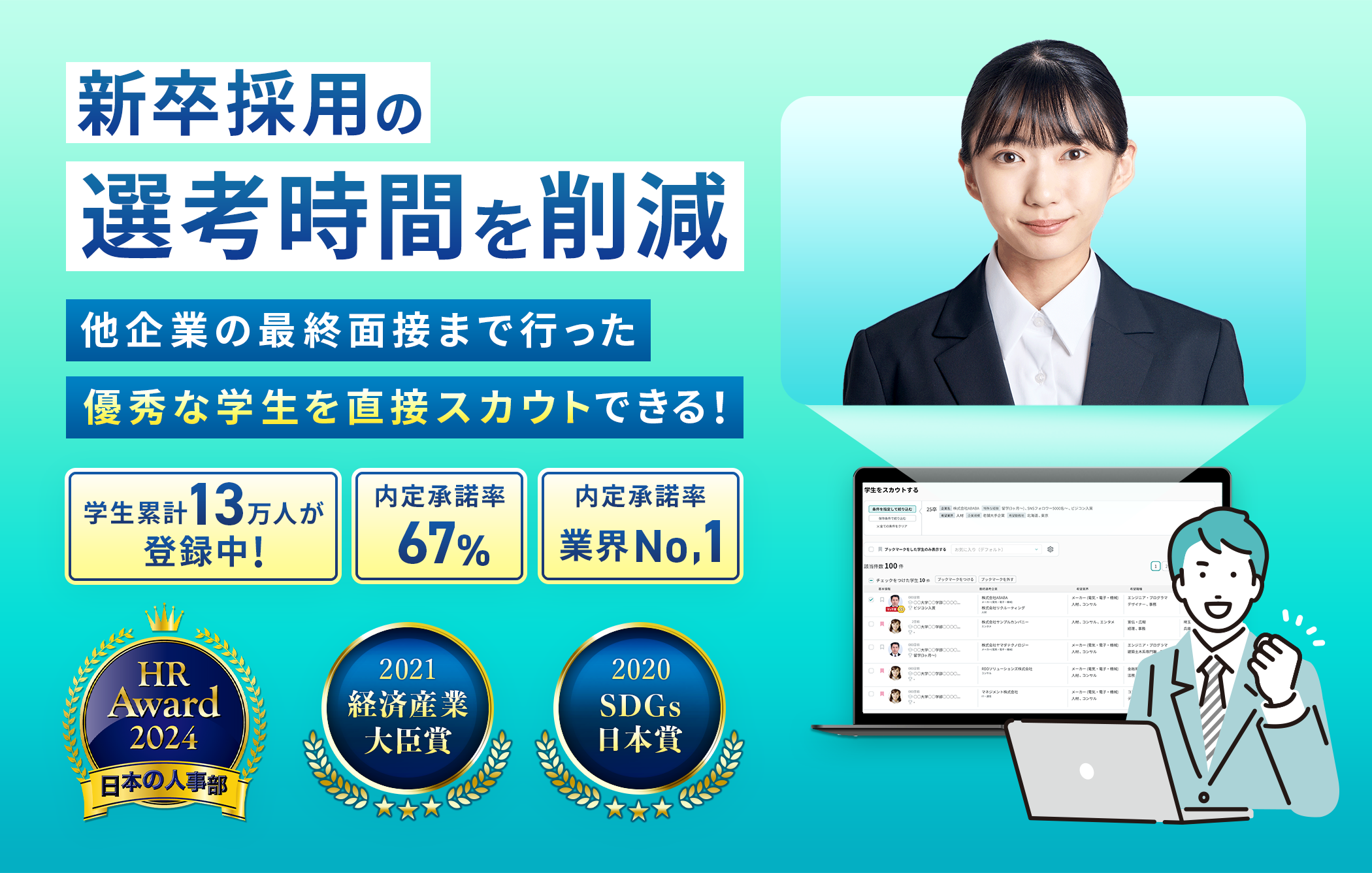 MBA式就職活動 : 人事部長が明かす採用の真実 採用担当の方はこちら｜最終面接に進んだ学生をスカウトできるABABA