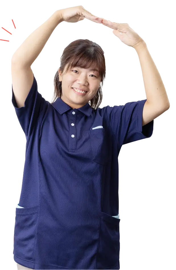笑顔の女性スタッフ