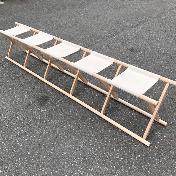 角太足胡床（床几）2ヶ 白木紫布 胡床・折り畳み椅子 商品一覧｜鈴木木工所