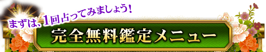 完全無料鑑定メニュー